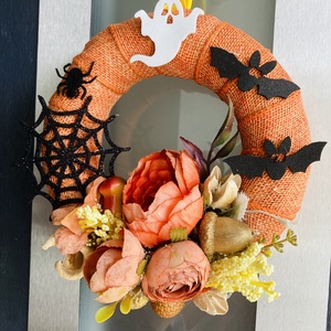 'Boo' 15 cm halloween ajtódísz, kopogtató  - otthon & életmód - dekoráció - ajtó- és ablak dekoráció - ajtódísz & kopogtató - Meska.hu