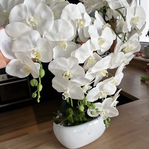 Prémium, élethű óriás orchidea kaspóban nagy, XXL - otthon & életmód - dekoráció - virágdísz és tartó - csokor & virágdísz - Meska.hu