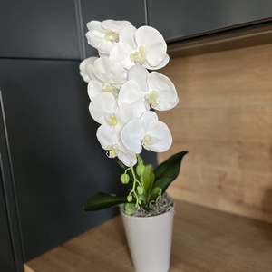 Prémium, élethű orchidea kaspóban, 1 szálas - otthon & életmód - dekoráció - virágdísz és tartó - csokor & virágdísz - Meska.hu