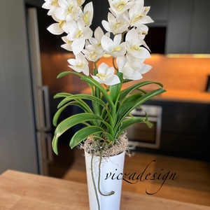 Prémium, élethű óriás csónakorchidea, padlóvázás - Meska.hu