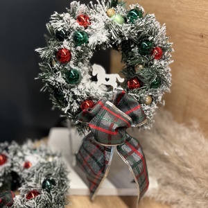 Hintalovas, téli kisebb havas kopogtató, gömbökkel - Meska.hu