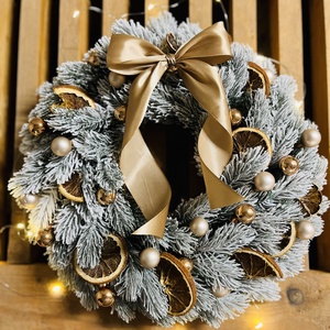 Havas, LED-es téli, adventi kopogtató - karácsony - karácsonyi lakásdekoráció - karácsonyi ajtódíszek - Meska.hu