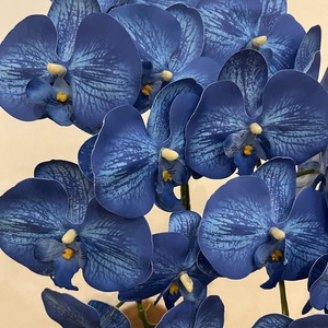 2 szálas kék orchidea, gondozásmentes, arany ker�mia kaspóban - otthon & életmód - virágdekoráció - virágdíszek - virágdísz kaspóban - Meska.hu