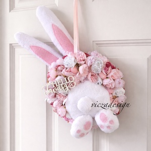 Nyuszipopó kopogtató húsvéti tavaszi  - Meska.hu