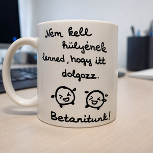 Kézzel festett munkahelyi bögre vicces felirattal  Vidámka stílus, Otthon & Életmód, Konyhafelszerelés, tálalás, Tálalás, Bögre & Csésze, , MESKA