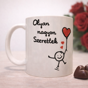Olyan nagyon szeretlek Valentin napi bögre, Otthon & Életmód, Konyhafelszerelés, tálalás, Tálalás, Bögre & Csésze, , MESKA