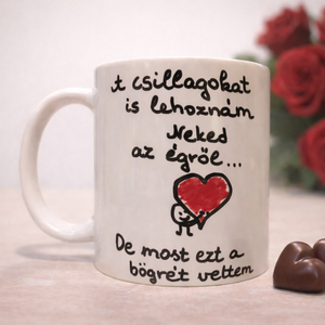 A csillagokat is lehoznám neked Valentin napi bögre, Otthon & Életmód, Konyhafelszerelés, tálalás, Tálalás, Bögre & Csésze, , MESKA