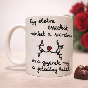 Egy életre összeköt minket a szerelemvalentin napi bögre, Otthon & Életmód, Konyhafelszerelés, tálalás, Tálalás, Bögre & Csésze, , MESKA