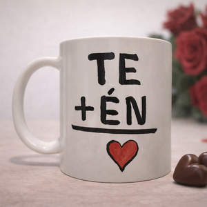 Te+Én ... Kézzel festett Valentin napi bögre , Otthon & Életmód, Konyhafelszerelés, tálalás, Tálalás, Bögre & Csésze, , MESKA