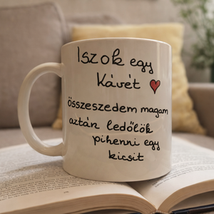 Iszok egy kávét - kézzel festett bögre  - Meska.hu