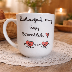 Valentin napi bögre -kézzel festett , Otthon & Életmód, Konyhafelszerelés, tálalás, Tálalás, Bögre & Csésze, , MESKA