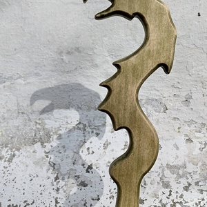 Egyedi sétabot, túrabot juharfából - Sárkány zöld, Játék & Sport, Sport és kikapcsolódás, Más játékok, sportok, Famegmunkálás, MESKA