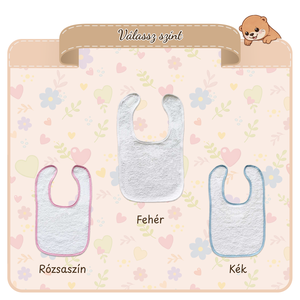 Névre szóló hímzett baba frottír előke � személyre szabható babakendő, egyedi ajándék - baba - mama - szoptatási, etetési kellékek - partedli, előke - Meska.hu