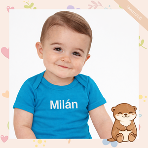 Névre szóló hímzett baba body � személyre szabható, puha pamut body fiúknak és lányoknak, egyedi ajándék - baba - mama - babaruházat - baba body - Meska.hu