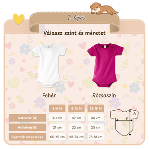 Kislányos felhő mintás hímzett baba body � személyre szabható, puha pamut body lányoknak, egyedi ajándék - baba - mama - babaruházat - baba body - Meska.hu