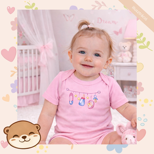 Cuki mintás hímzett baba body � személyre szabható, puha pamut body fiúknak és lányoknak, egyedi ajándék - Meska.hu