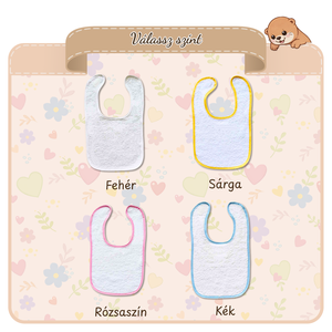 Névre szóló hímzett baba frottír előke � személyre szabható babakendő, egyedi ajándék - baba - mama - szoptatási, etetési kellékek - partedli, előke - Meska.hu