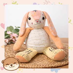 Emlékőrző nyuszi saját baba ruhákból, egyedi ajándék - Meska.hu