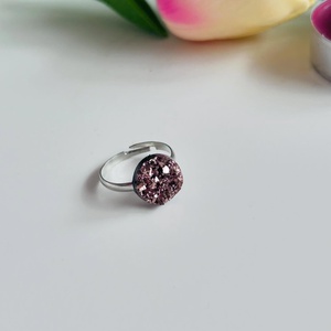 Kristály hatású gyűrű pár, színes és metál rose gold - ékszer - gyűrű - többköves gyűrű - Meska.hu