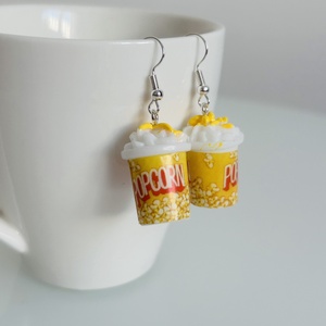 Popcorn fülbevaló - Meska.hu