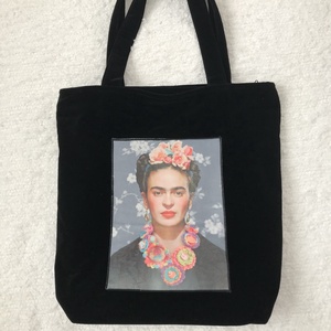 Textil táska Frida Kahlo képpel - táska & tok - kézitáska & válltáska - Meska.hu