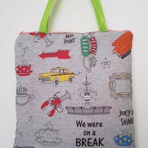 JÓBARÁTOK Bevásárló táska - Pakolós táska, Táska & Tok, Bevásárlás & Shopper táska, Shopper, textiltáska, szatyor, Varrás, MESKA