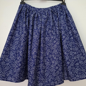 Extra pörgős kékfestő mintás néptánc szoknya 65 cm, Ruha & Divat, Női ruha, Szoknya, Varrás, MESKA
