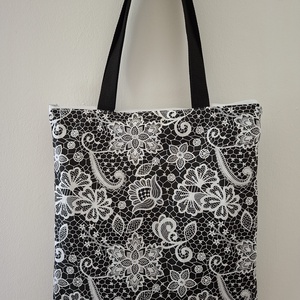 Csipkemintás táska - Bevásárló táska - táska & tok - bevásárlás & shopper táska - shopper, textiltáska, szatyor - Meska.hu