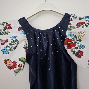 Kalocsai mintás lányka dressz - Matyó mintás dressz - ruha & divat - babaruha & gyerekruha - ing, blúz - Meska.hu