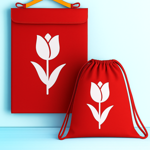 Tulipános ovis szett - Virágos oviszsák és tornazsák - Meska.hu