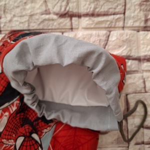 Spiderman/Pókember uzsonnás tasak frissen tartó PUL béléssel - táska & tok - uzsonna- & ebéd tartó - szendvics csomagoló - Meska.hu