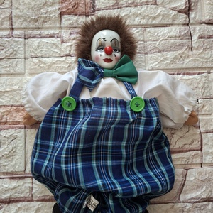 Porcelánfejű bohóc baba, Művészet, Más gyűjtemények, Baba-és bábkészítés, MESKA