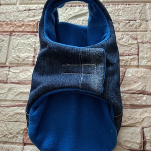 Egyedi, bélelt, farmer kutyaruha, kutyakabát XS - otthon & életmód - kisállatoknak - kutyáknak - kutya ruházat - Meska.hu