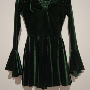 Smaragdzöld színű, pörgős, táncos lányka ruha/dressz, Ruha & Divat, Babaruha & Gyerekruha, Ruha, Varrás, MESKA