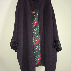 Kalocsai mintás női poncsó /100 % gyapjú/ (nagyobb méret) - Meska.hu