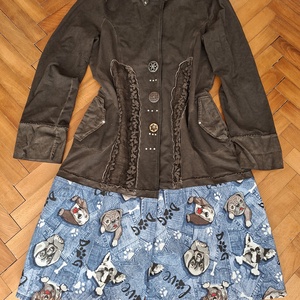 Egyedi, hosszú, bohém, vintage, kutyás női kardigán XL/XXL - ruha & divat - női ruha - kardigánok - Meska.hu