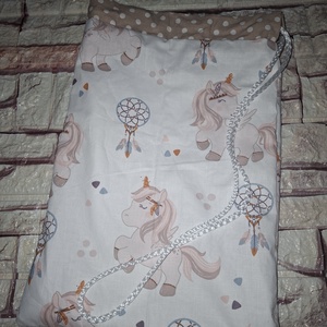 Nagyméretű, unikornisos uzsonnás tasak, Táska & Tok, Uzsonna- & Ebéd tartó, Szendvics csomagoló, Varrás, MESKA