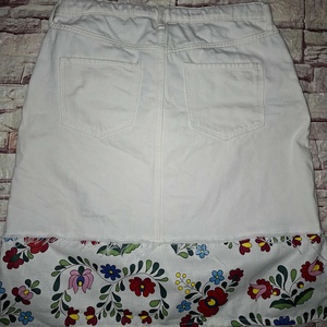 Kalocsai mintás farmer szoknya S - es - ruha & divat - női ruha - szoknya - Meska.hu