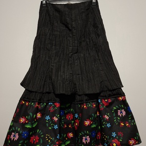 Hosszú, pörgős, kalocsai mintás szoknya M-es, Ruha & Divat, Női ruha, Szoknya, Varrás, MESKA