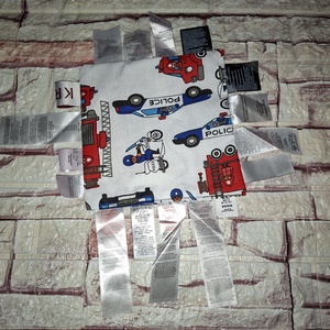 Tűzoltós/rendőrös címkerongyi, rongyikendő, Játék & Sport, 3 éves kor alattiaknak, Alvóka & Rongyi, Varrás, MESKA