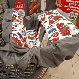 Tűzoltós bevásárlókocsi huzat - Bevásárló kocsihuzat, Játék & Sport, 3 éves kor alattiaknak, Bevásárlókocsi huzat, Varrás, MESKA