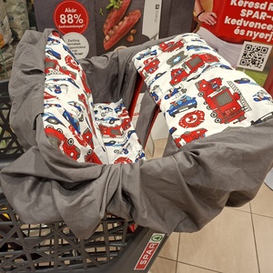 Tűzoltós bevásárlókocsi huzat - Bevásárló kocsihuzat - játék & sport - 3 éves kor alattiaknak - bevásárlókocsi huzat - Meska.hu