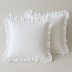 Fehér színű, fodros párna szett, Otthon & Életmód, Lakástextil, Párna & Párnahuzat, Díszpárna szett , Varrás, MESKA