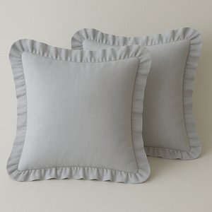 Szürke színű, fodros párna szett, Otthon & Életmód, Lakástextil, Párna & Párnahuzat, Díszpárna szett , Varrás, MESKA