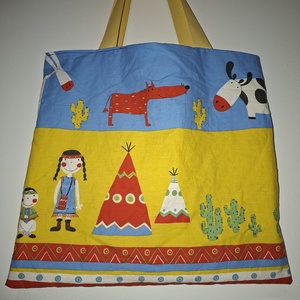 Navajo mintás, bélelt bevásárló táska, Táska & Tok, Bevásárlás & Shopper táska, Shopper, textiltáska, szatyor, Varrás, MESKA