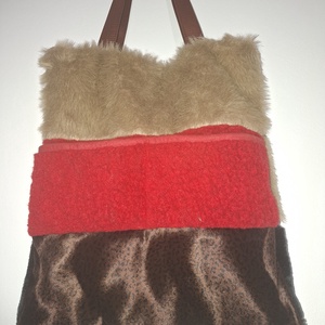 Bohém műszőrme táska, Táska & Tok, Bevásárlás & Shopper táska, Shopper, textiltáska, szatyor, Varrás, MESKA