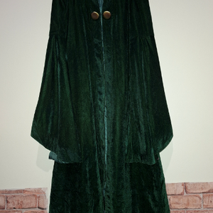 Hosszú, smaragdzöld színű női cosplay köpeny XS - ruha & divat - jelmez & álarc - jelmez - Meska.hu