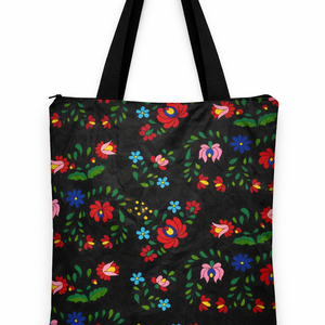 Cipzáros, bélelt, matyó mintás bevásárló táska, Táska & Tok, Bevásárlás & Shopper táska, Shopper, textiltáska, szatyor, Varrás, MESKA