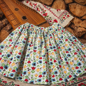 Rapport virágmintás néptánc szoknya 35 cm - Pörgős néptánc szoknya - Meska.hu