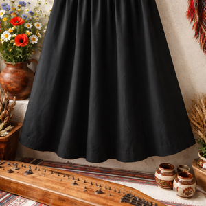 Fekete színű, extra pörgős néptánc szoknya 50 cm, Ruha & Divat, Női ruha, Szoknya, Varrás, MESKA